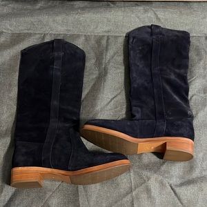 Via Spiga Navy Suede Boot